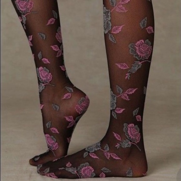 Free People Accessories - 👀ISO👀 Free People Rose Mesh Tights Sz M/L